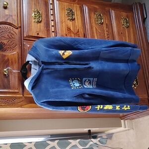 NWT Jurassic World Men's Blue Tie-Dye Hoodie Size Large